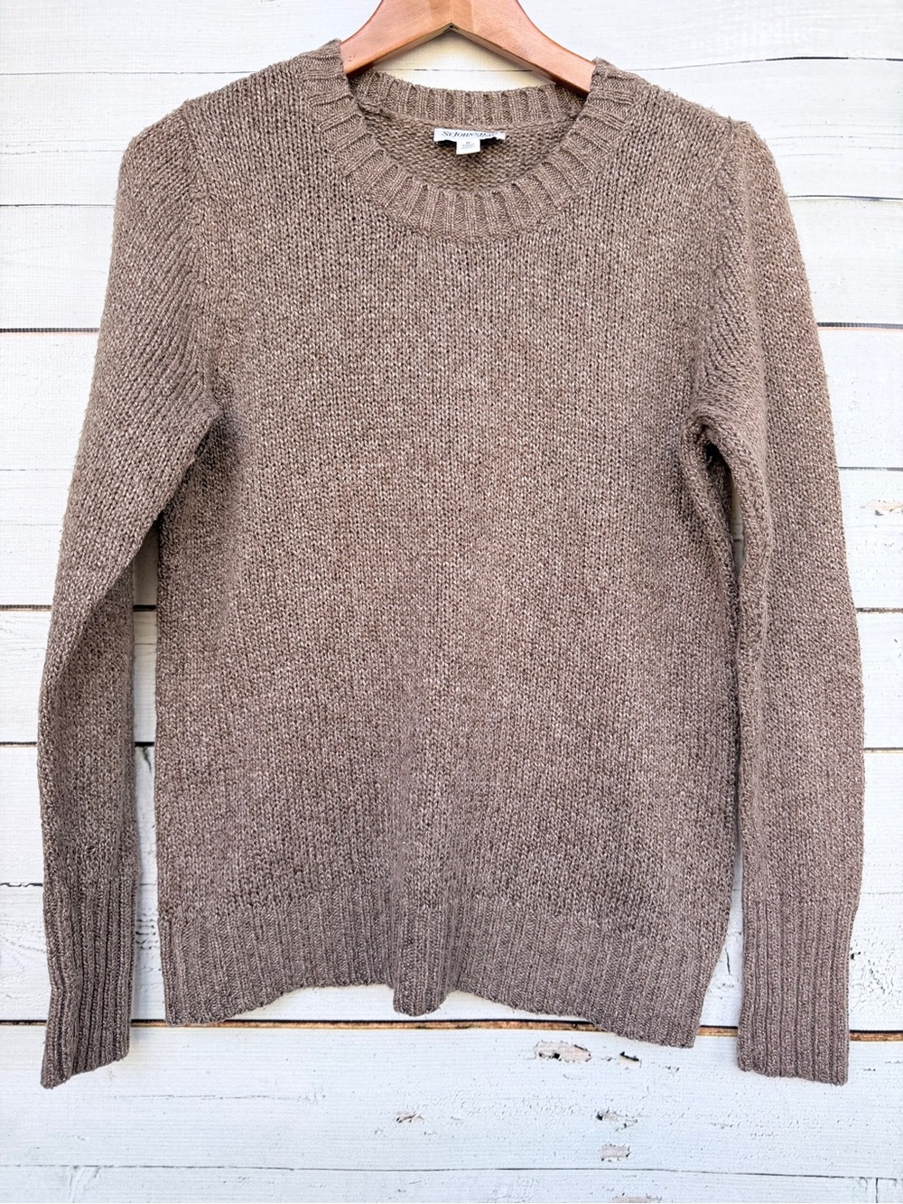 St. John's Bay Ribbed Crewneck Long Sleeve Pullover Sweater - Medium